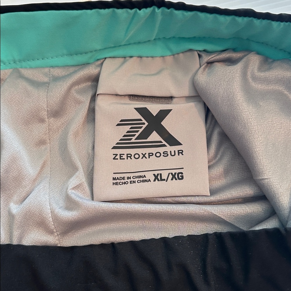 ZeroXposur Flex Performance Stretch Swim Aqua, Grey & Blue striped Trunks XL NWT - Picture 11 of 11
